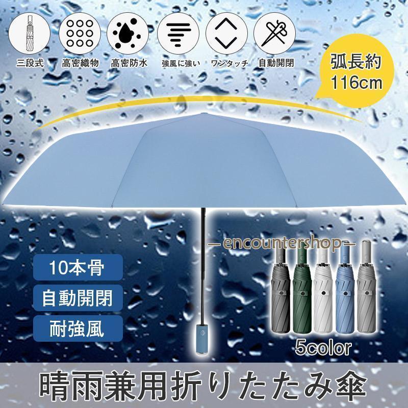 折りたたみ傘 メンズ 雨傘 傘 大きいサイズ 自動開閉 晴雨兼用 晴雨傘 傘カバー お...
