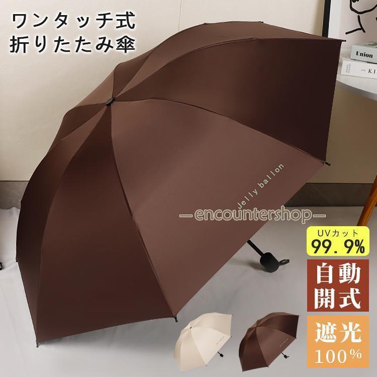 レディース晴雨兼用ワンタッチ折りた...