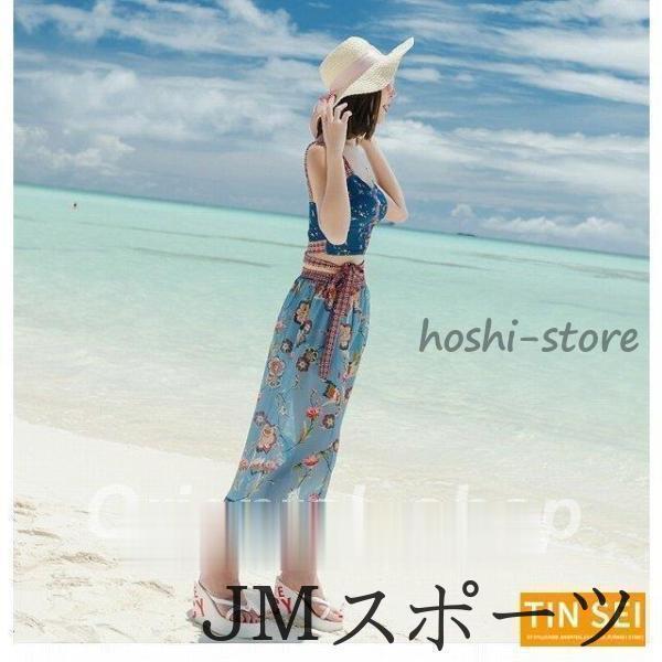 水着レディースタンキニ パレオ付き 短パン 体型カバー ママ水着 リゾート 旅行 ハ...