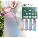 水筒 1リットル おしゃれ 大容量 1L 漏れない プラスチック 子ども 軽い 目盛り付き アウトドア スポーツ 洗いやすい 直飲み おしゃれ