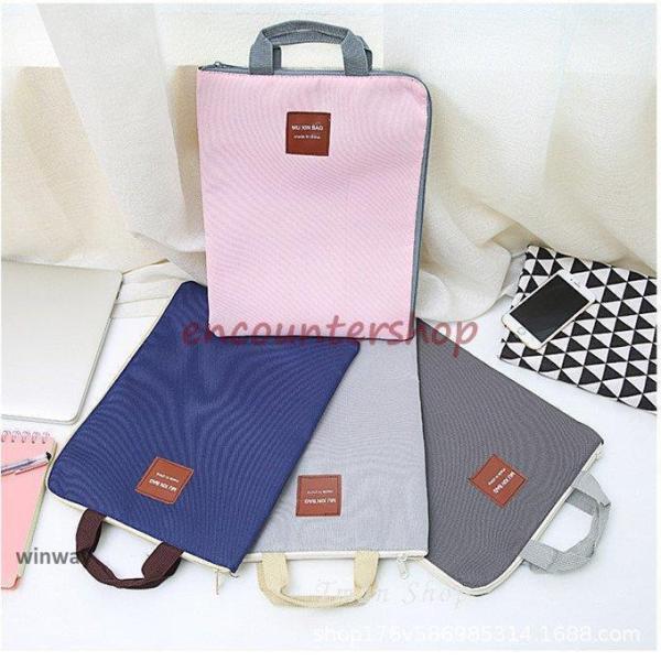 Boston Bags - ファイルケース iPad収納バッグ フォルダー A4 両重 公事バッグ ジッパー式ファイル袋 取っ手付き A4 ドキュメントバッグ 出張収納