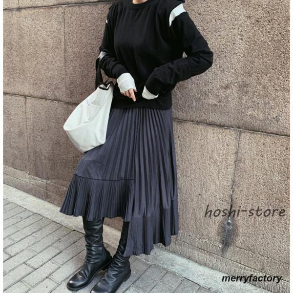 Rakuten - ロング 白 黒 マーメイドスカート レディース マーメイド ロングスカート ミモレ ハイウエスト 着やせ 春秋冬 揺れる ウエストゴム