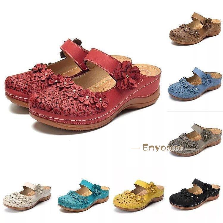 サンダル ウェッジソール 花 レディース ガールズ 厚底 オープントゥ ビーチサンダル ぺたんこ かわい..