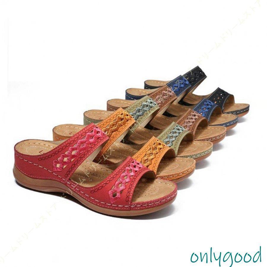 サンダル レディース 歩きやすい 旅行 立ち仕事靴 厚底サンダル ウェッジソール サボ ミュール ヒール ..