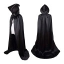 【送料無料】PLEAVIT ハロウィン マント ドラキュラ ゴースト コスプレ マントフード コスチューム (M, 黒) ハロウィンコスプレ 仮装 防風 黒 男...