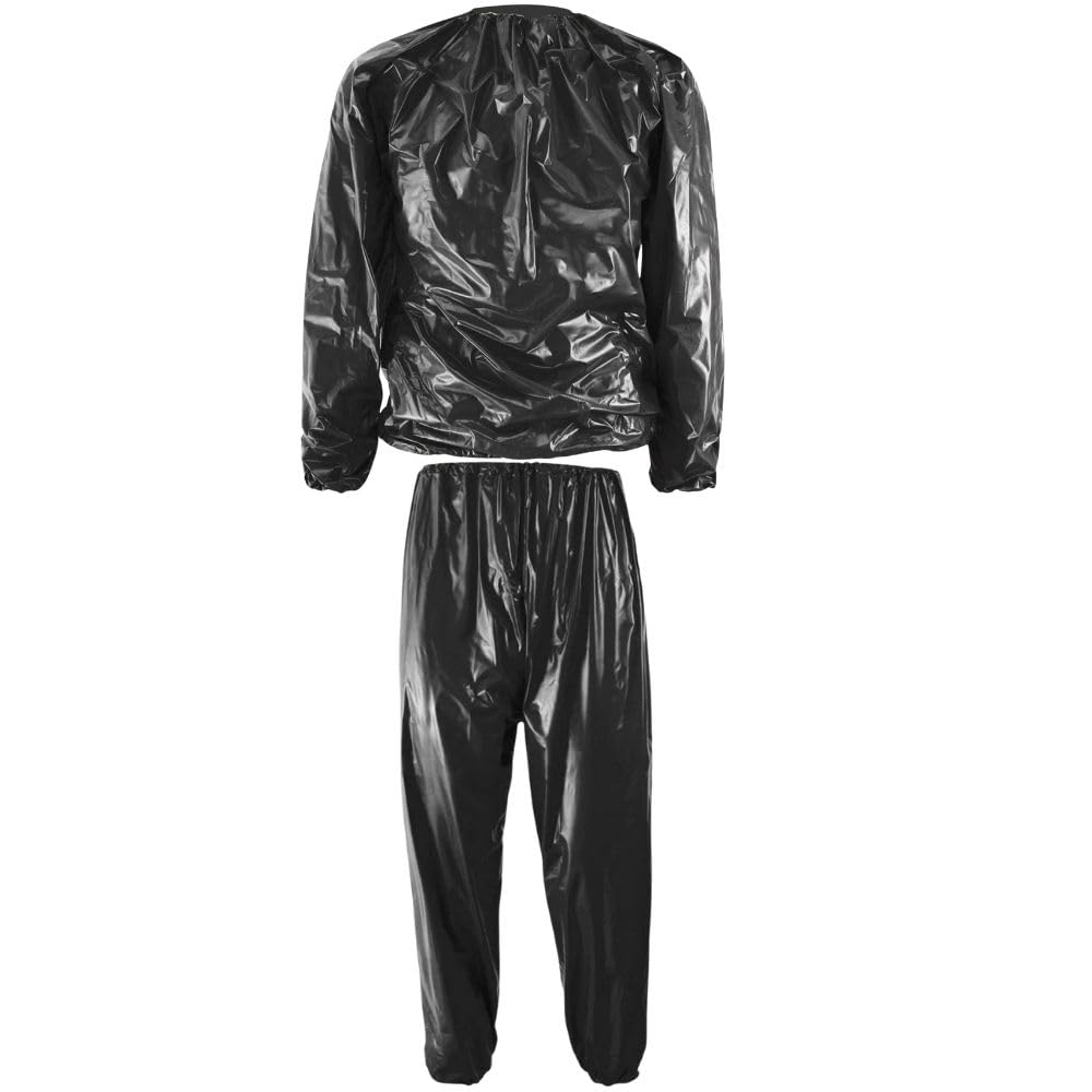 【送料無料】PLEAVIT サウナスーツ メンズ インナー 上下セット ランニング ウォーキング 筋トレ 運動 4XL 黒 発汗スーツ 減量スーツ トレーニング...