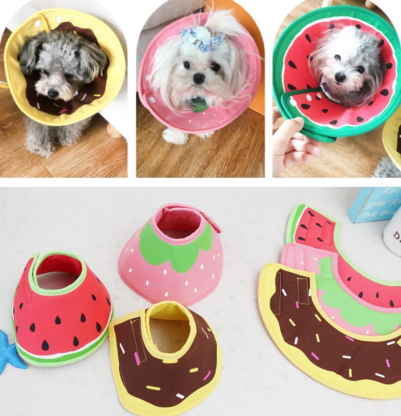 エリザベスカラー ペット用品 ペット プロテクター 手術後 噛み 傷口保護 アレルギー マジックテープ 柔らかい ソフトタイプ スイカ イチゴ 犬 エリザベス カラー 手術 怪我 手術後 傷舐め防止 超小型犬 小型犬 中型犬 かわいい XS S M L