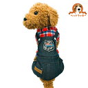ドッグウェア つなぎ 秋冬 秋 冬 オールインワン サロペット風 つなぎ デニム かっこいい 犬 犬服 ペット服 ペットウェア 超小型犬 小型犬 前開き かわい...