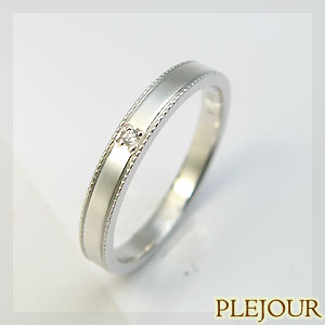 プラチナ900・ダイヤモンド・マリッジリング・結婚指輪・ダイヤ・リング・シンプル