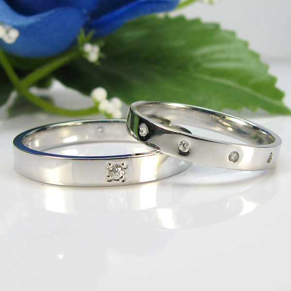 ペアリング カップル 2個セット プラチナ マリッジリング pt900 指輪