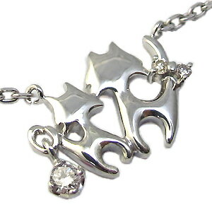 アンクレット・K18・猫・一粒・ダイアモンド・ネコ・ブレスレット