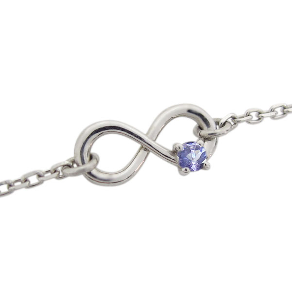 プラチナ・アンクレット・タンザナイト・インフィニティ・ブレスレット