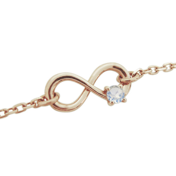 インフィニティ アンクレット ロイヤルブルームーンストーン K18 ブレスレット