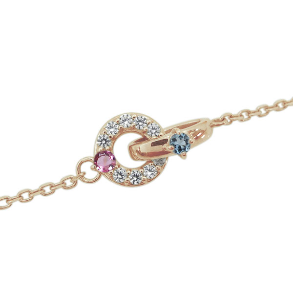 アクアマリンサンタマリア インフィニティ アンクレット 無限 ブレスレット K10