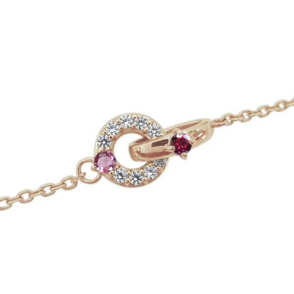 ルビー インフィニティ アンクレット 無限 ブレスレット K10