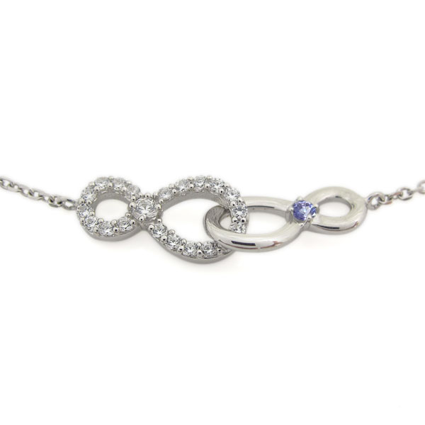 プラチナ アンクレット ダイヤモンド ブレスレット Infinity 無限大