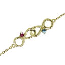 アンクレット ルビー 7月誕生石 インフィニティ Infinity 無限 18金 ブレスレット