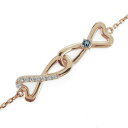 アンクレット・ハート・インフィニティ・3月誕生石・アクアマリンサンタマリア・ブレスレット・10金