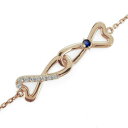 アンクレット・ハート・インフィニティ・9月誕生石・サファイア・ブレスレット・10金