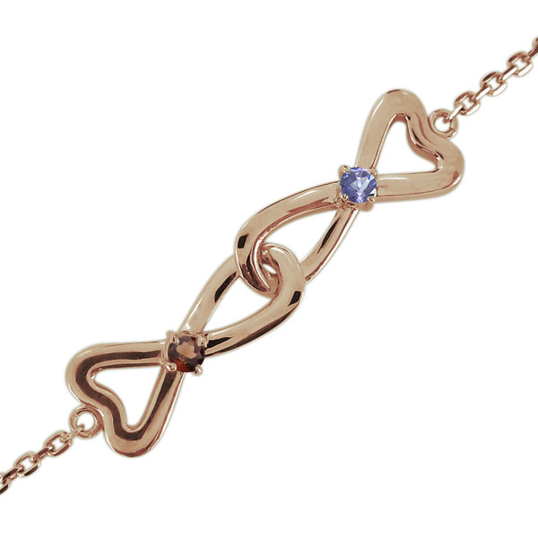 アンクレット・ガーネット・1月誕生石・レディース・無限大・ハート・10金 プレゼント 母の日 2023