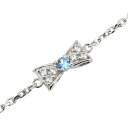 アンクレット リボン レディース ブレスレット プラチナ 天然石 ブルートパーズ つけっぱなし 金属アレルギー対応 プラチナアンクレット シンプル 11月誕生石