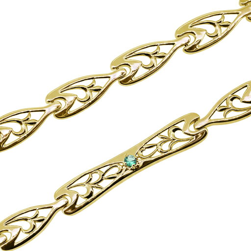 18金 ブレスレット メンズ ゴールド 18k エメラルド 誕生石 5月 ブレス 男性 唐草 父の日 2023 18金 ブレスレット メンズ ゴールド 18k エメラルド 誕生石 5月 ブレス 男性 唐草 父の日 2023