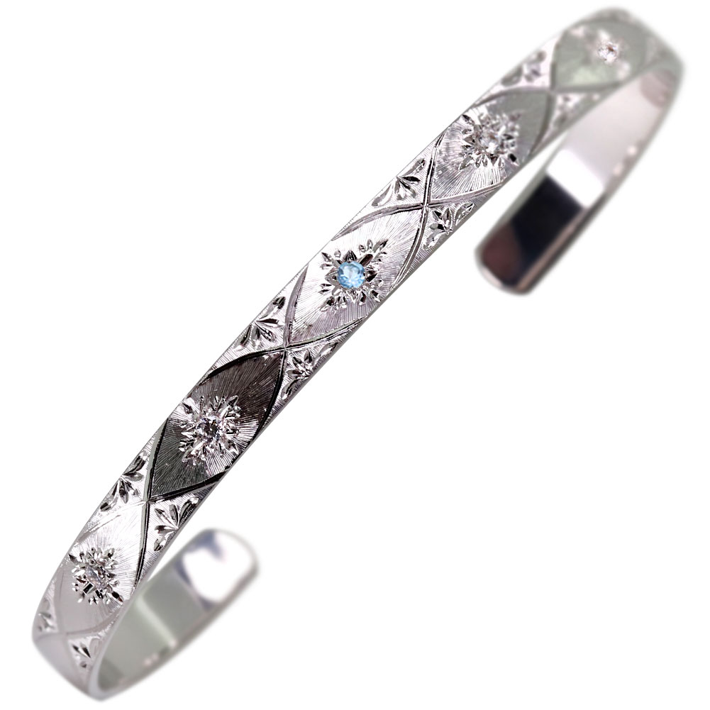 バングル レディース シルバー925 ブルートパーズ 誕生石 11月 sv925 ブレスレット 20代 30代 40代 50代 女性 プレゼント 誕生日 記念日...