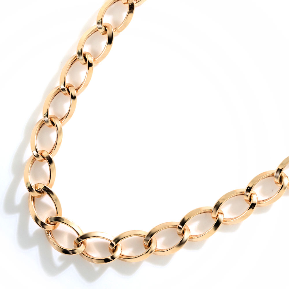 ブレスレット イエローゴールド K18 中空チェーン メンズ ルビドチェーン K18YG 中空 地金 16cm 18cm 2..