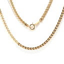 18金 ネックレス メンズ 中空 18K メンズネックレス 中空チェーン フォックステールチェーン 人気 安い おすすめ K18 ゴールド フォックステール チ...