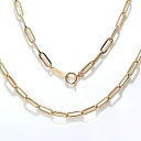 中空チェーン 18金 ネックレス メンズ ペーパークリップチェーン 中空 18K メンズネックレス 人気 安い おすすめ K18 ゴールド 細い チェーンのみ ...