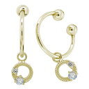 揺れる イヤリング おしゃれ 月 星 フープピアス 18k ノンホール ロイヤルブルームーンストーン イヤーカフ シンプル