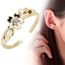 ダイヤモンド イヤーカフ 18k 18金 桜 イヤカフ 片耳 ダイヤモンド 誕生石 4月 花 サクラ イヤリング