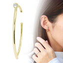 イヤーカフ 18k 大ぶり ゴールド ピンクゴールド K18 イヤカフ レディース 片耳 ロイヤルブルームーンストーン ストレート