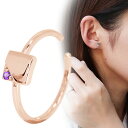 18金 イヤーカフ 18k レディース イヤカフ 片耳用 選べる誕生石 一粒 ゴールド 華奢