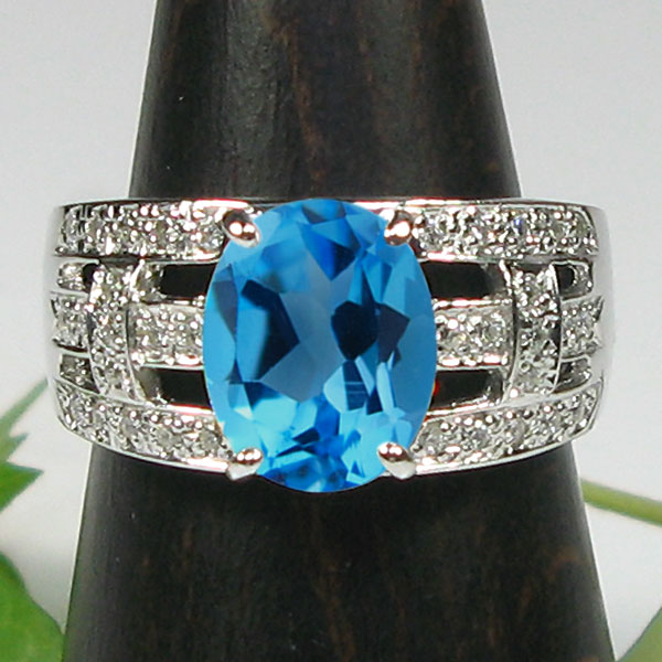 プラチナ900・ブルートパーズリン...