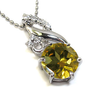 シトリン・ネックレス・大粒・k18...