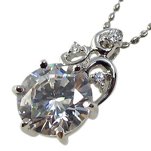 キュービックジルコニアネックレス・K10・大粒・キュービックジルコニア・ペンダント