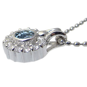 ネックレス・アクアマリンサンタマリア・馬蹄・k10・アクアマリンペンダント 3