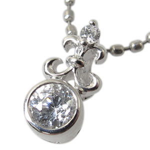 K10・ダイヤモンドネックレス・一粒・ダイアモンド・ペンダント