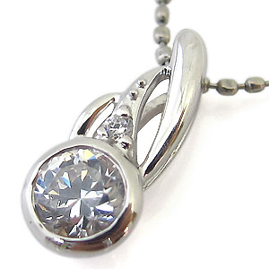 ネックレス・プラチナ・ダイヤモンド・一粒・ペンダント(4)