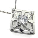 プラチナ・鑑定書付き・ダイヤモンド・ペンダント・ネックレス・0.5ct・SIクラス