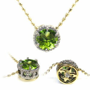 コンビ ネックレス リバーシブル ペンダント ペリドット 百合の紋章(4)