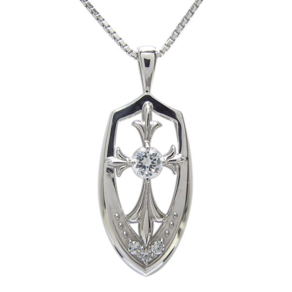 プラチナ ダイヤモンドネックレス クロスペンダント メンズ 十字架ネックレス 父の日 2024(4)