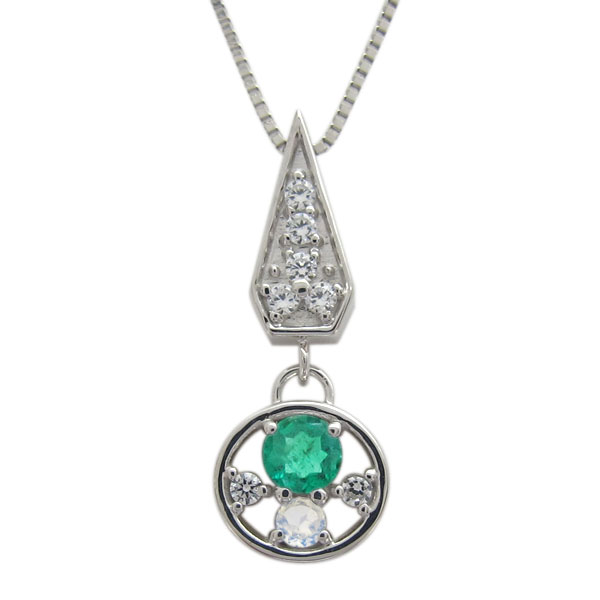 プラチナ サークル レディースネックレス 誕生石 エメラルド プレゼント 母の日 2024