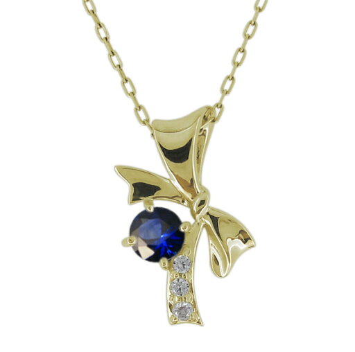 サファイアネックレス リボンモチーフ レディース 18金 ペンダント プレゼント 母の日 2024 サファイアネックレス リボンモチーフ レディース 18金 ペンダント プレゼント 母の日 2024
