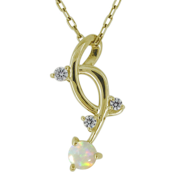 レディース・ネックレス・シンプル・20代・30代・40代・プレゼント・彼女・妻・オパール・10金 プレゼント 母の日 2024