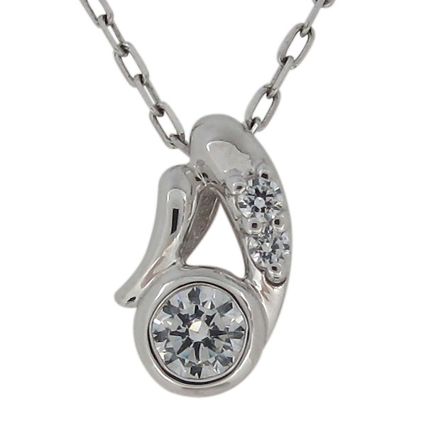 ネックレス レディース ダイヤモンド シルバー シンプル ペンダント 安い 4月誕生石 プレゼント 母の日 2023