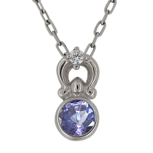 Tanzanite - ネックレス シルバー タンザナイト 12月誕生石 安い シンプル ペンダント 上品