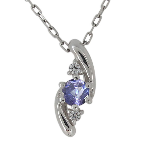 プラチナ ネックレス タンザナイト 12月誕生石 シンプル ペンダント オシャレ