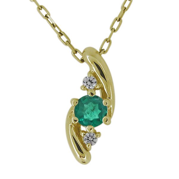 ネックレス レディース エメラルド 5月誕生石 ペンダント おしゃれ 上品 天然石 プレゼント 母の日 2023